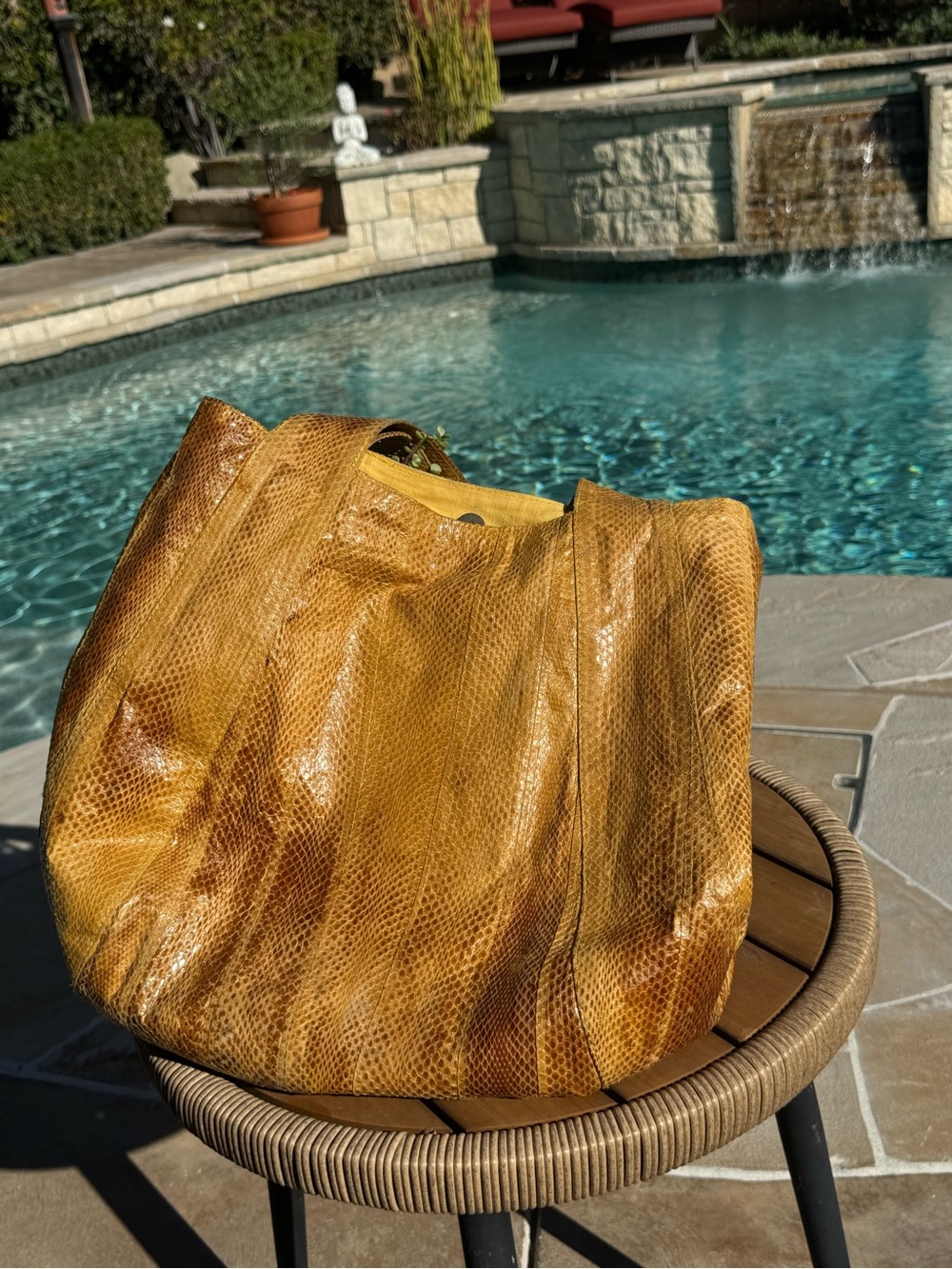Textured Mustard Yellow Tote Bag for Women